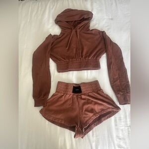 Talentless Cropped Hoodie & Short Set
